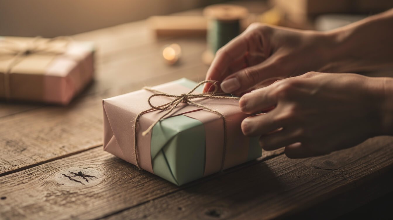 wrapping a small thoughtful gift