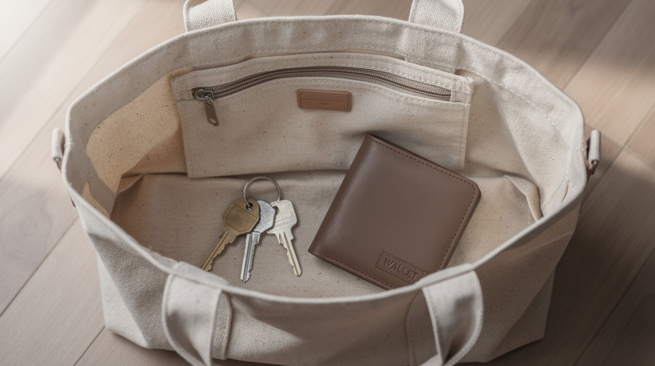 tote bag interior pockets