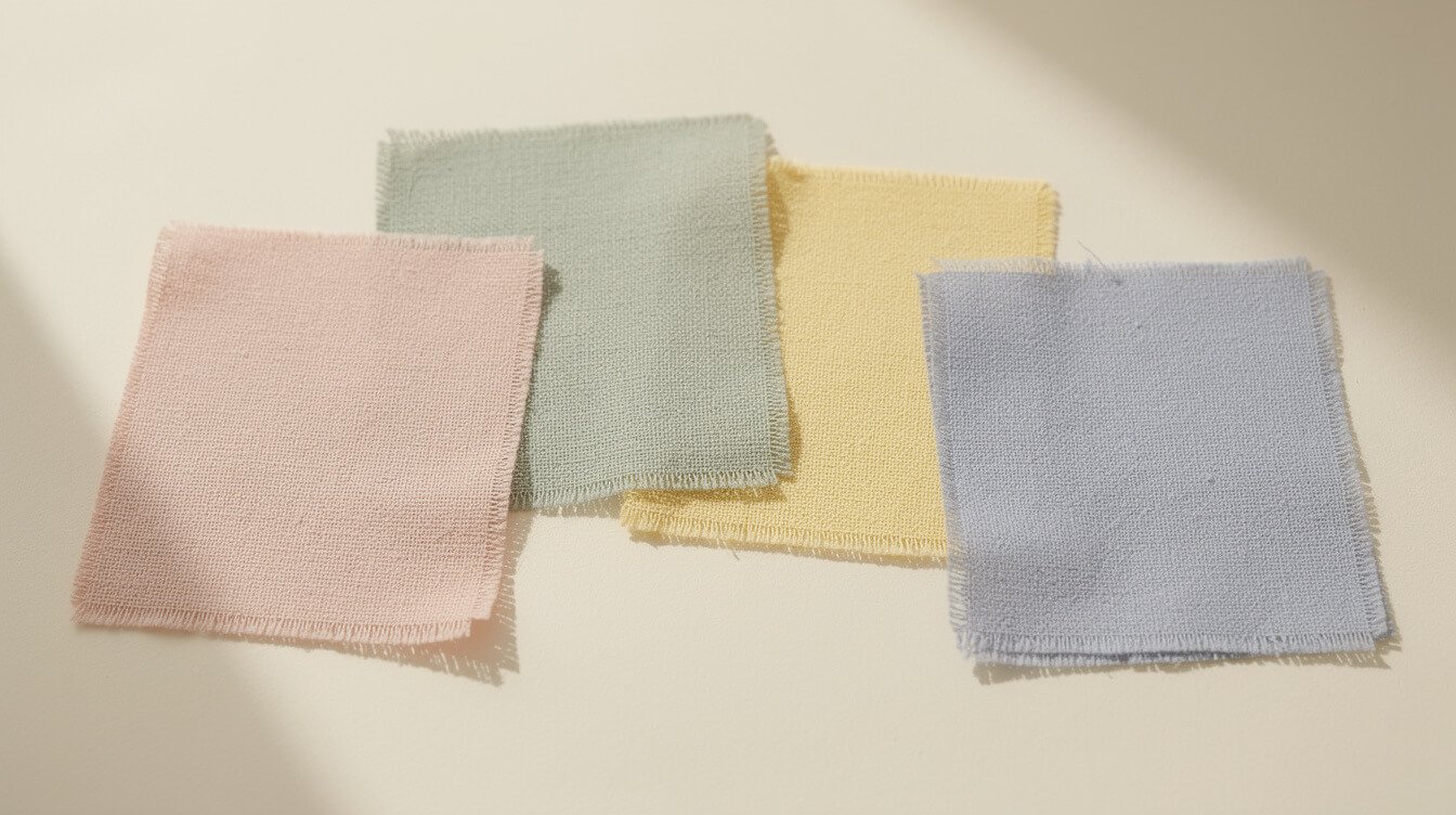 pastel kawaii color palette swatches for a bedroom