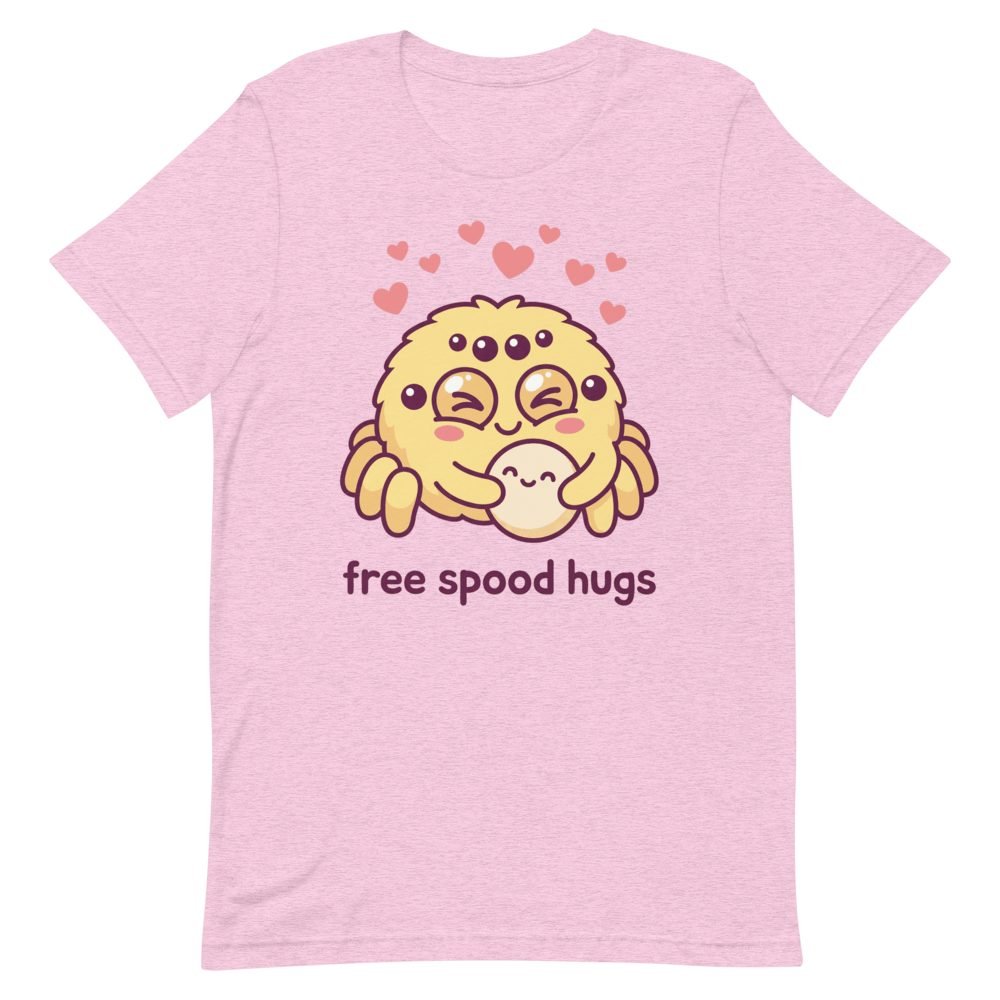 Free Spood Hugs Cute Spider T-Shirt — front view