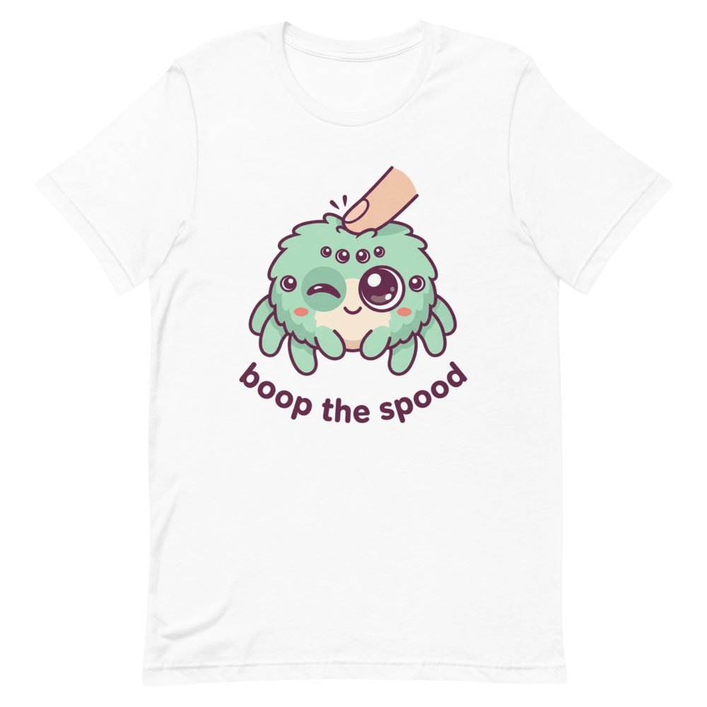Boop the Spood Cute Jumping Spider T-Shirt — front view