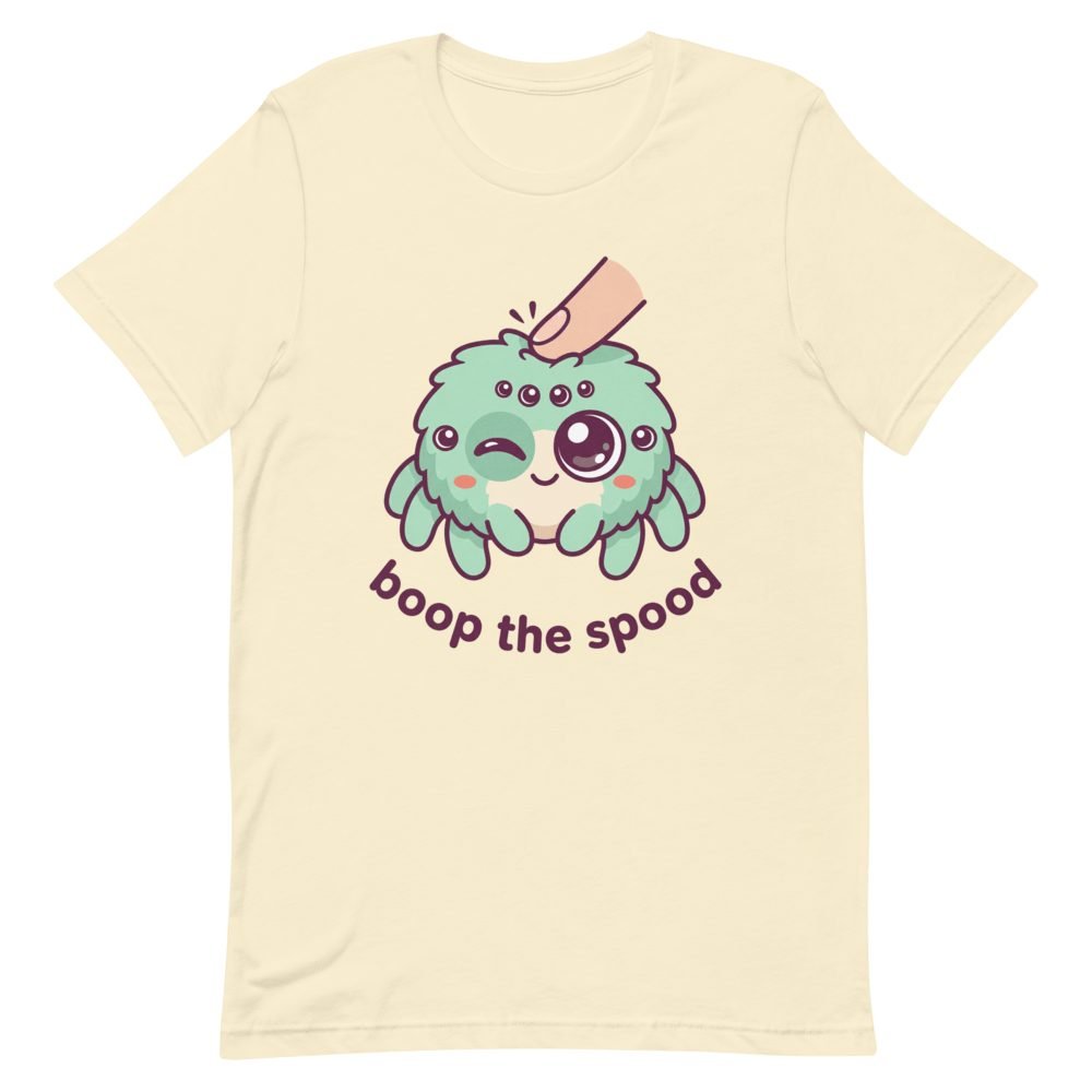 Boop the Spood Cute Jumping Spider T-Shirt — front view