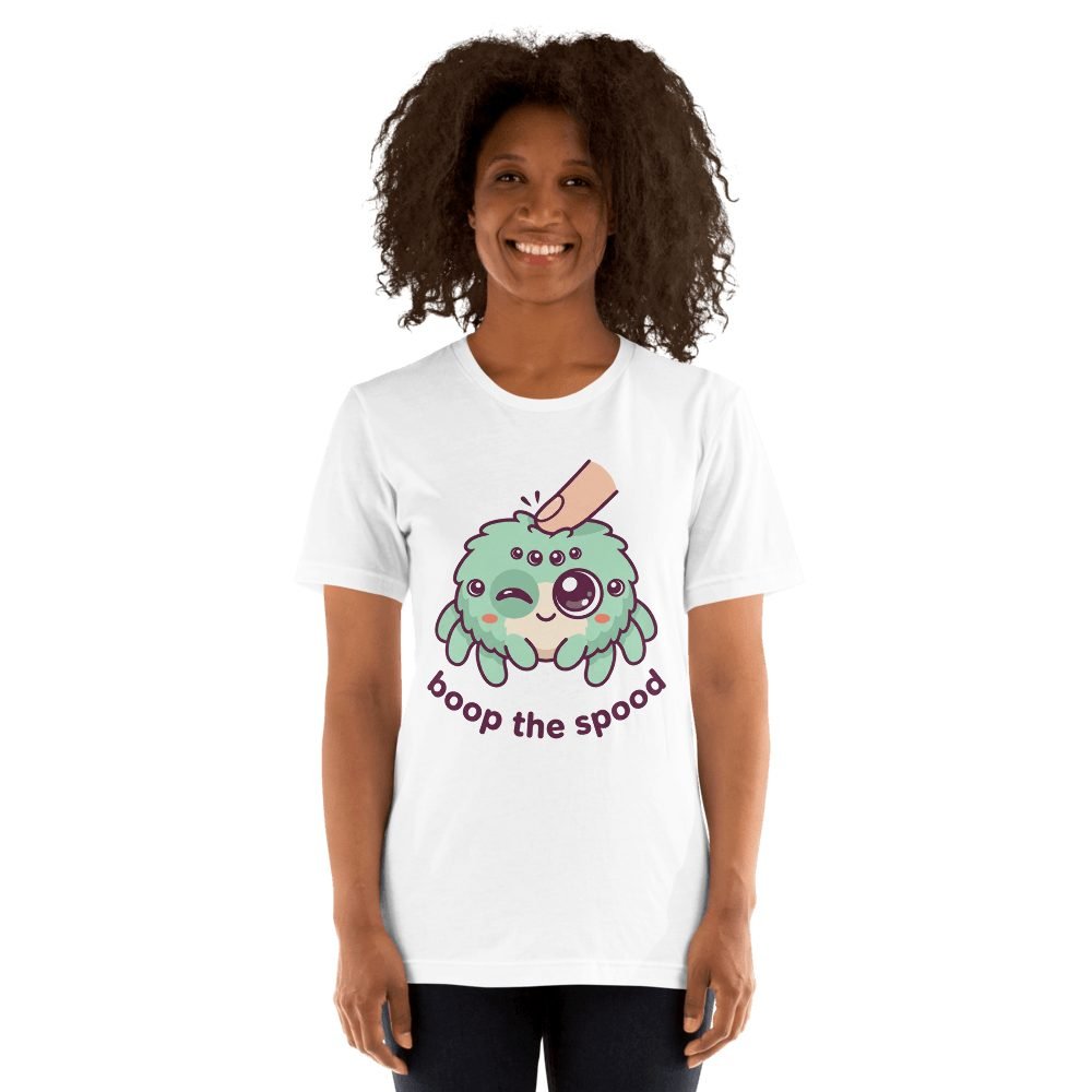 Boop the Spood Cute Jumping Spider T-Shirt — front view