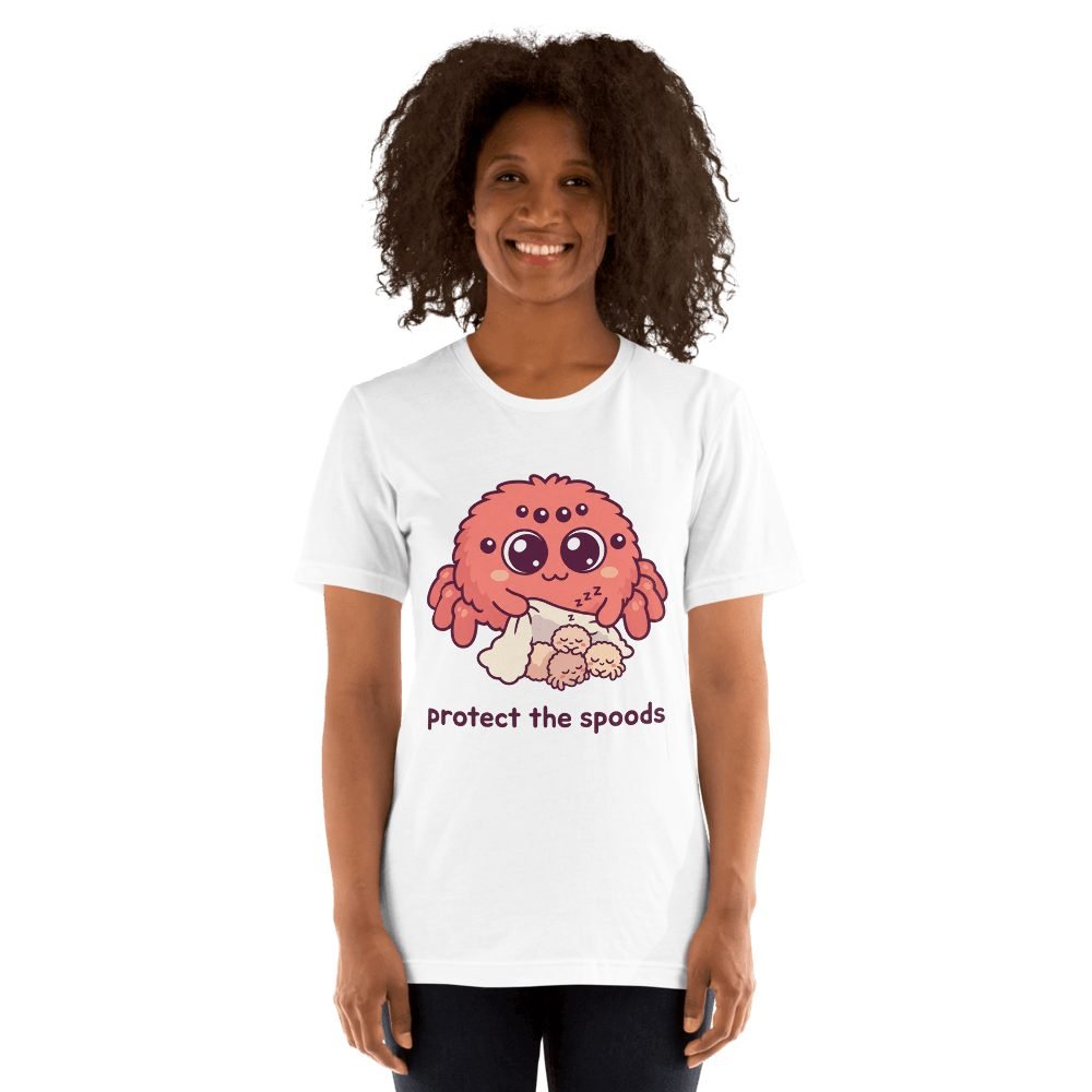 Protect the Spoods Cute Jumping Spider T-Shirt — front view
