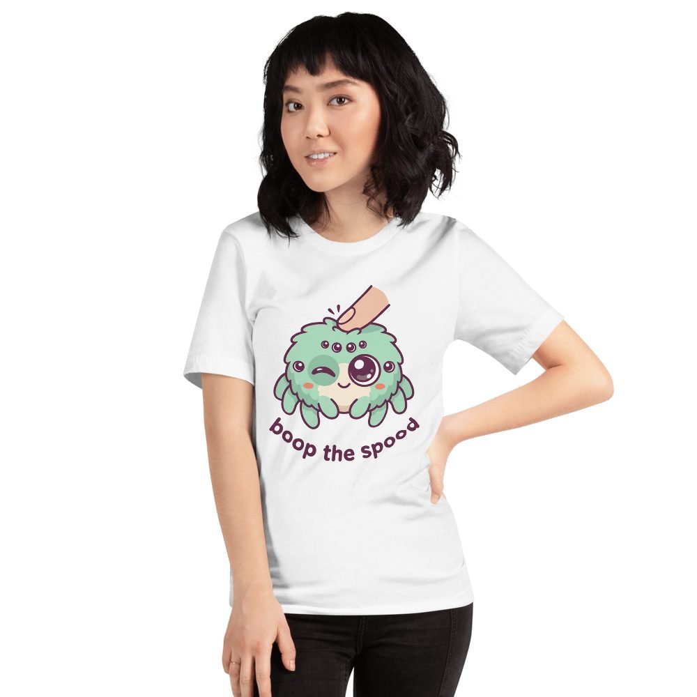 Boop the Spood Cute Jumping Spider T-Shirt — front view