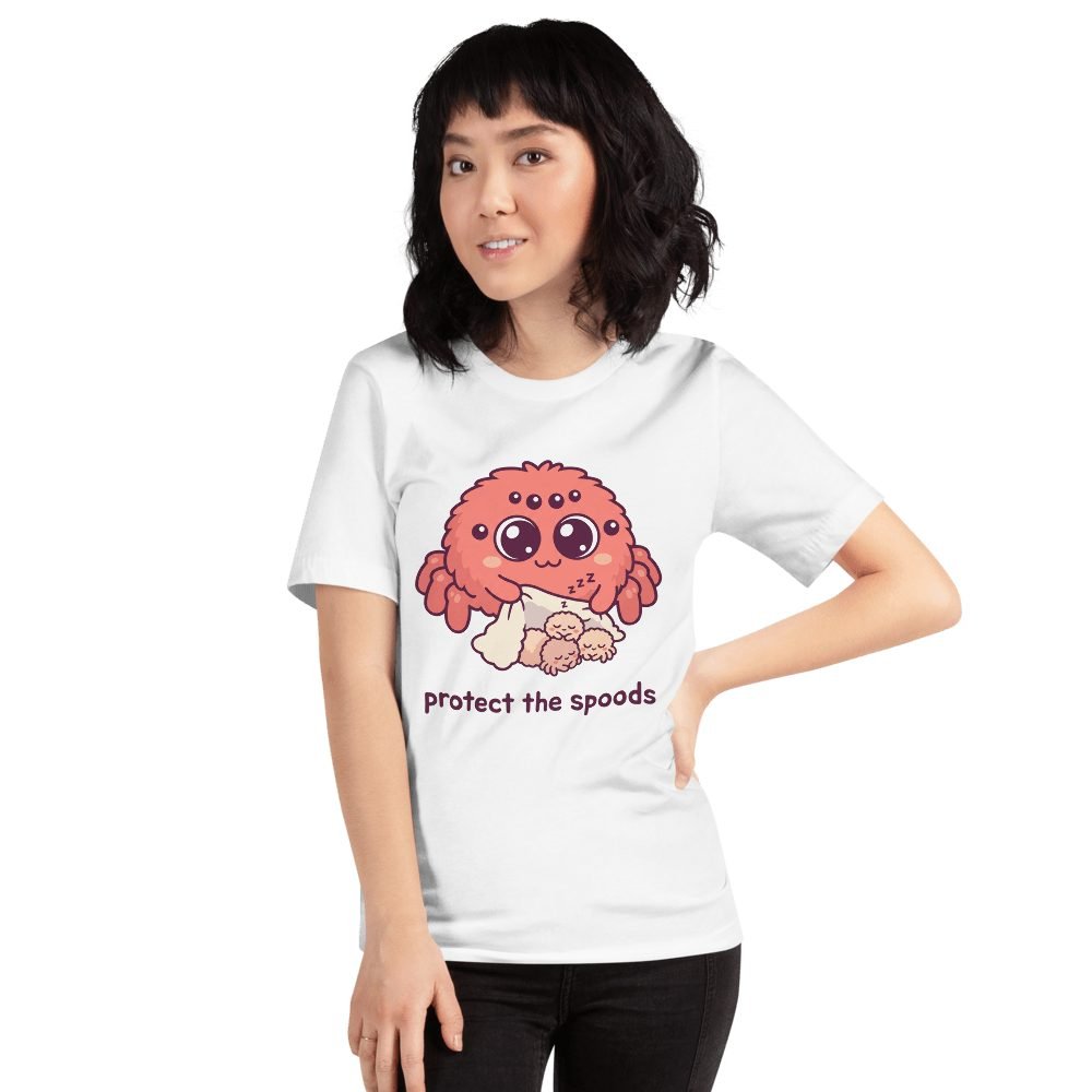 Protect the Spoods Cute Jumping Spider T-Shirt — front view
