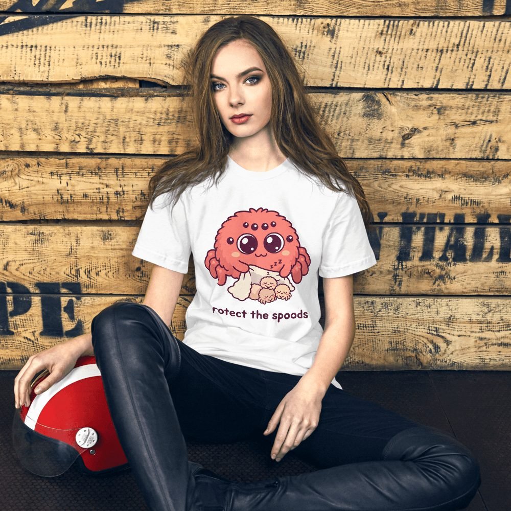 Protect the Spoods Cute Jumping Spider T-Shirt — front view