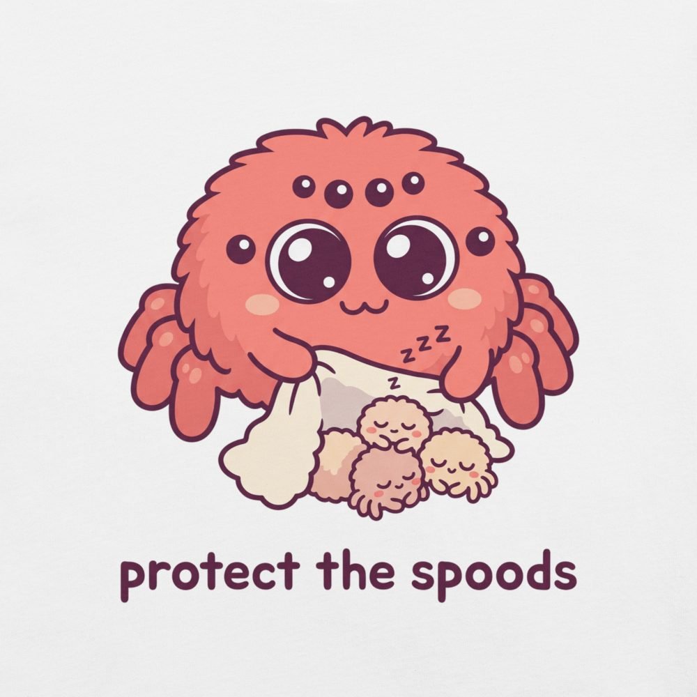 Protect the Spoods Cute Jumping Spider T-Shirt — front view